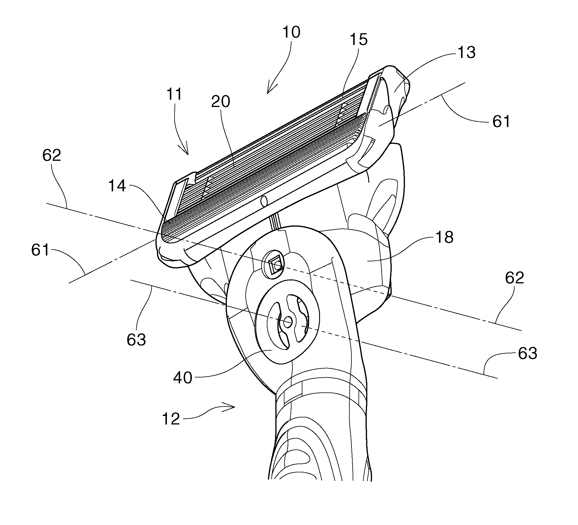 Safety razor having pivotable blade unit