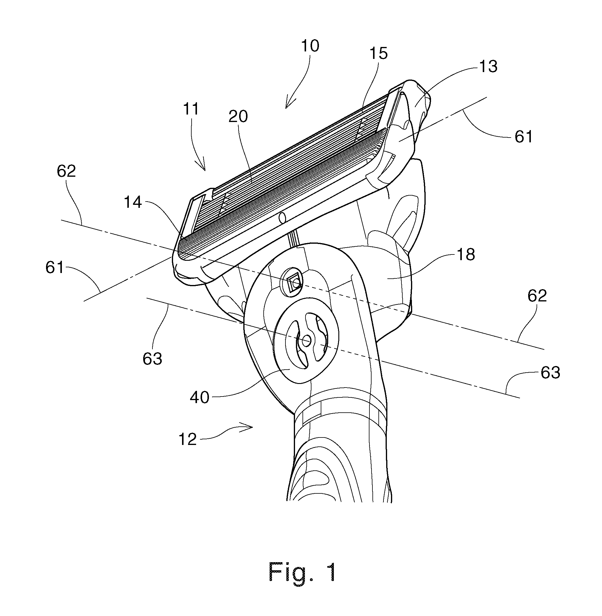 Safety razor having pivotable blade unit