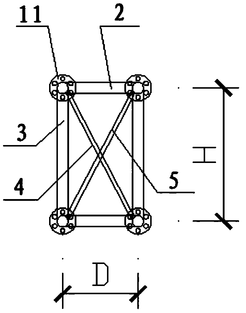 Light hanging basket applicable to bridge detection and maintenance operations