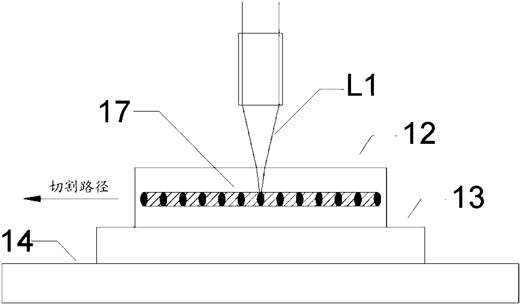 Method and device for cutting machined object by using laser