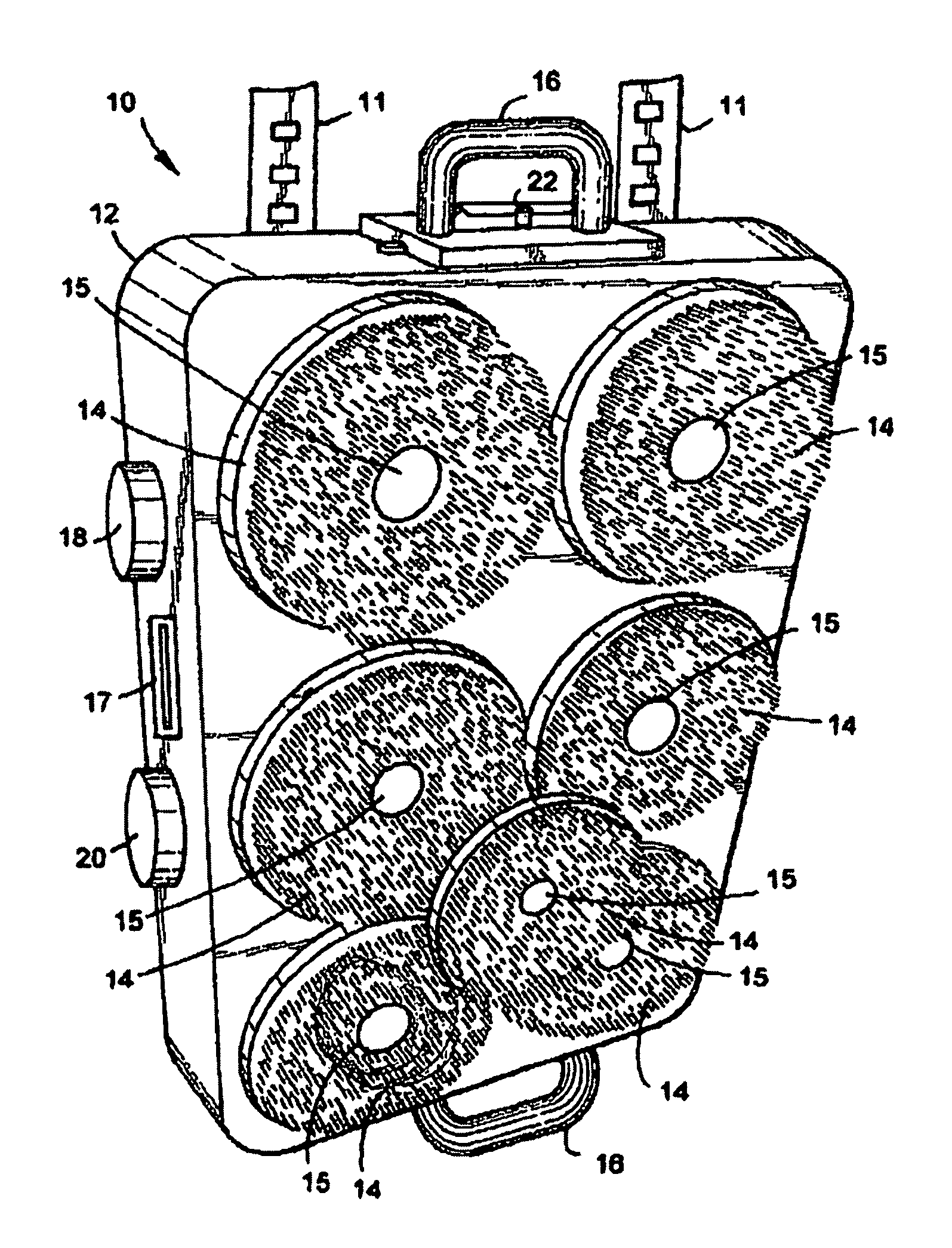 Universal back washing-massaging unit