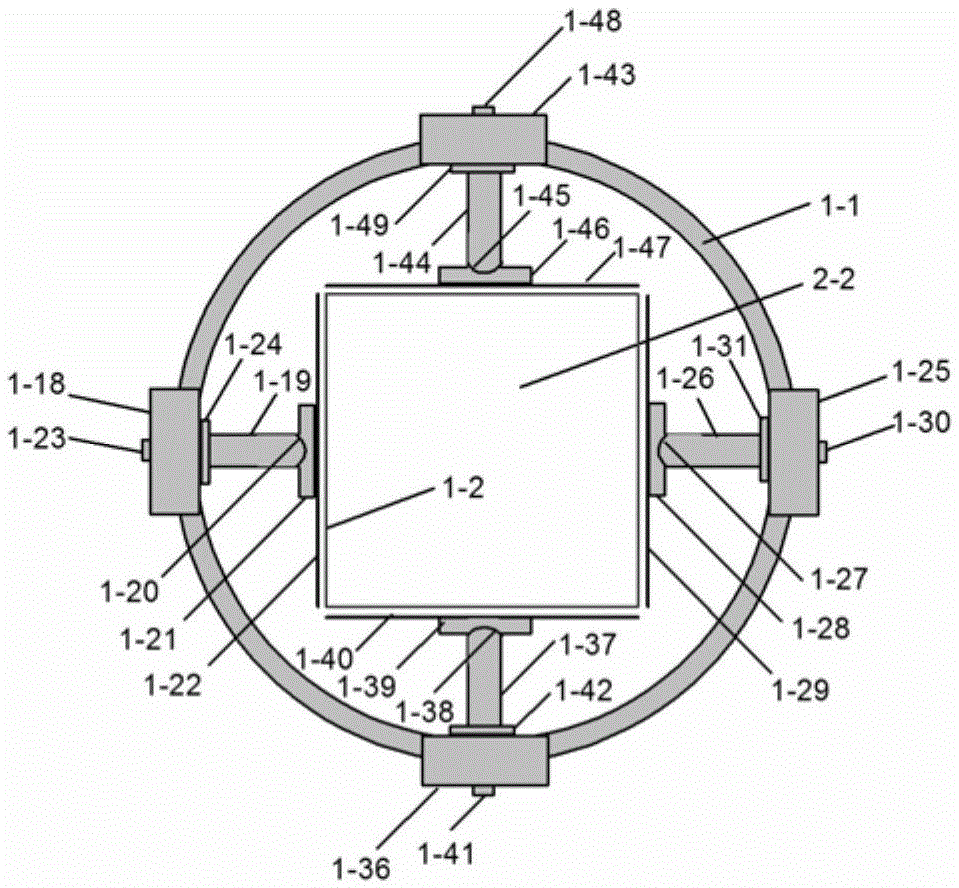 True triaxial loading and unloading test device for large-size bedded pressure-bearing rock and testing method