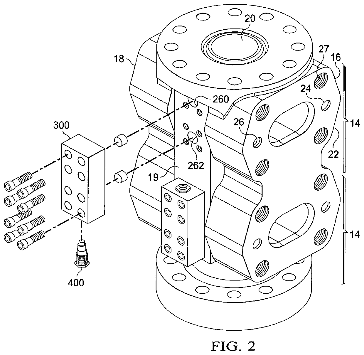 Blowout preventer with pressure equalization block