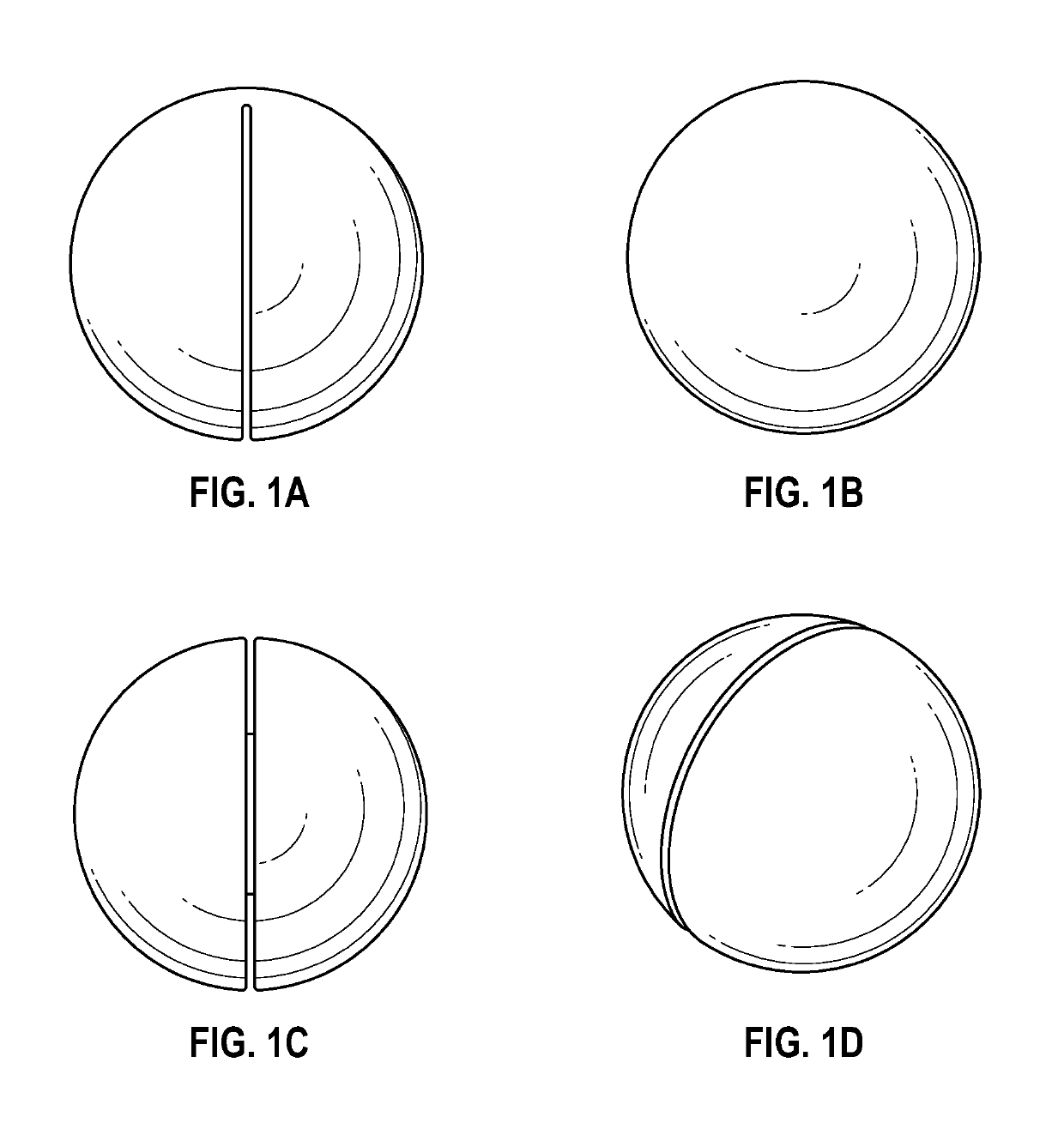 Auto-segmenting spherical projectile