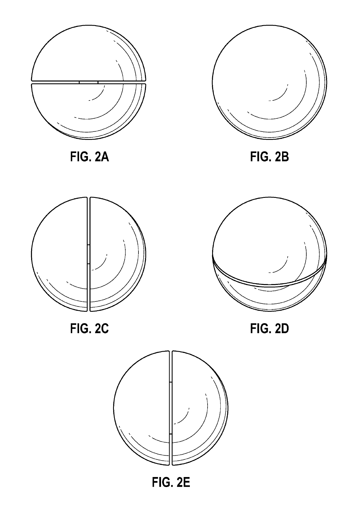 Auto-segmenting spherical projectile