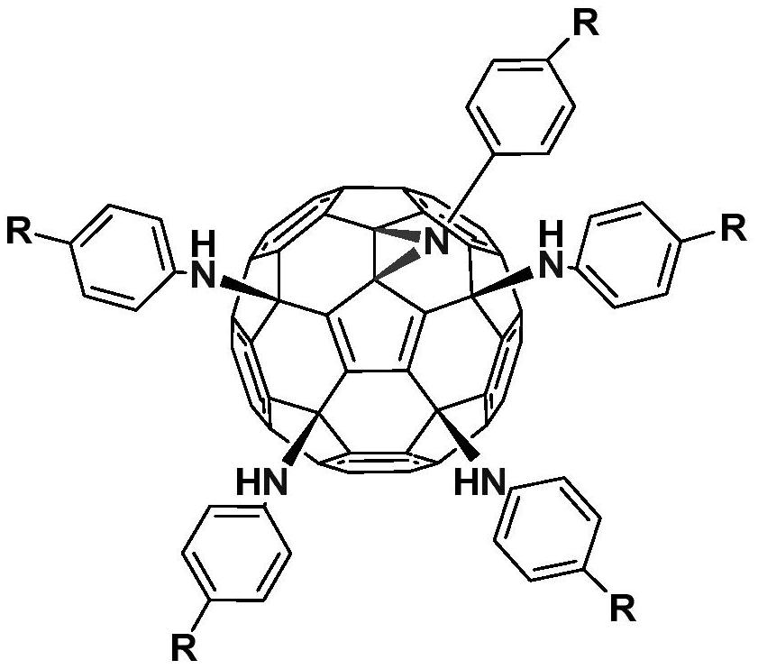 Fullerene aniline derivatives, preparation method and use thereof