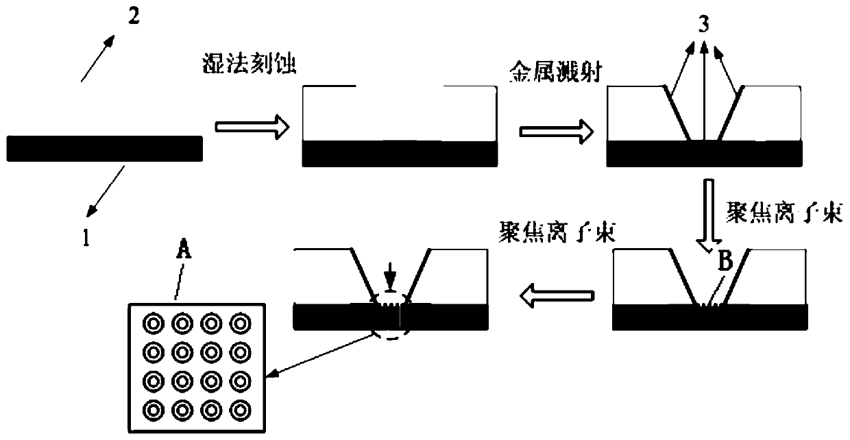 A porous array electromagnetic field-enhanced SERS device for trace microcystin detection, preparation method and detection method