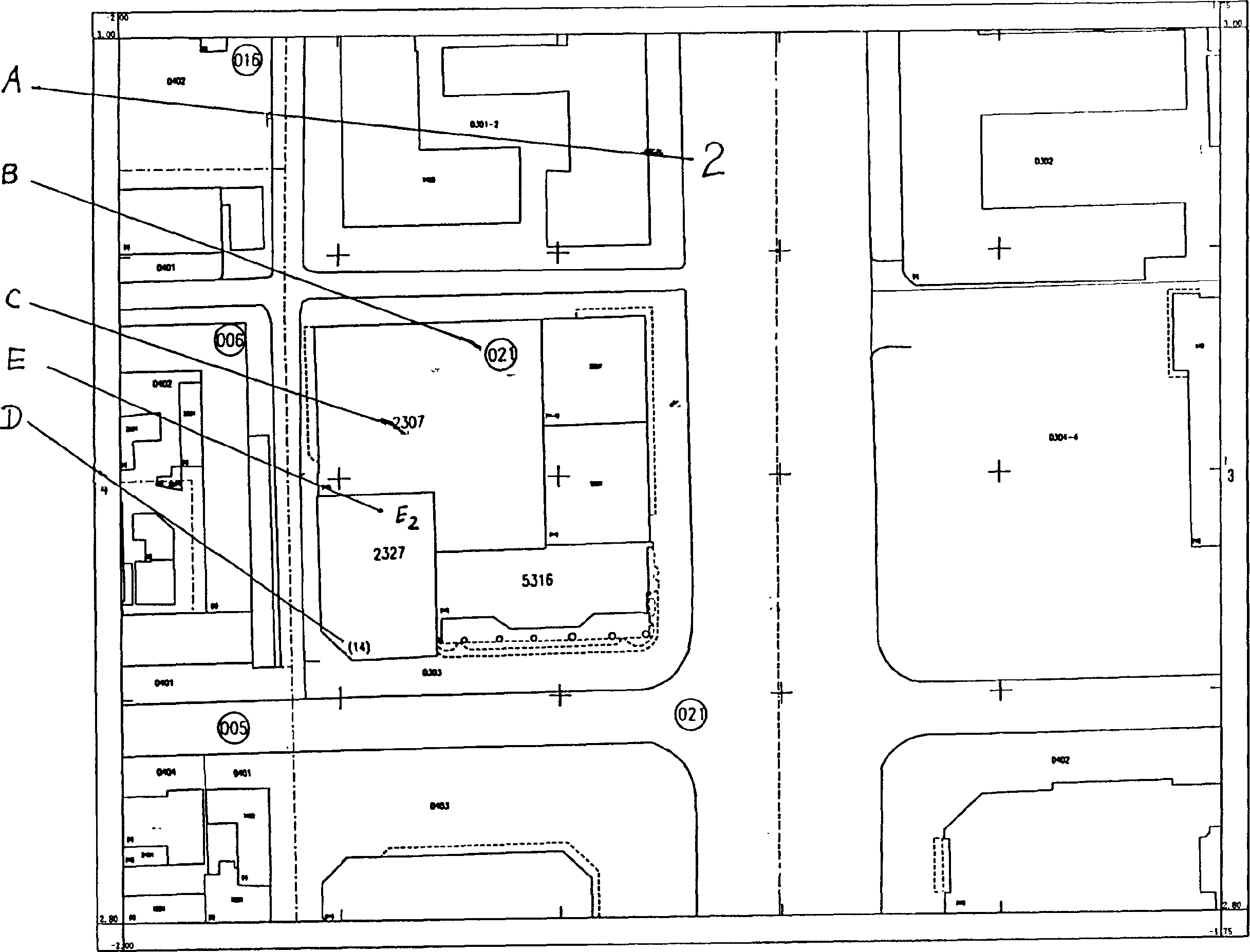 Real estate surveying map and method thereof