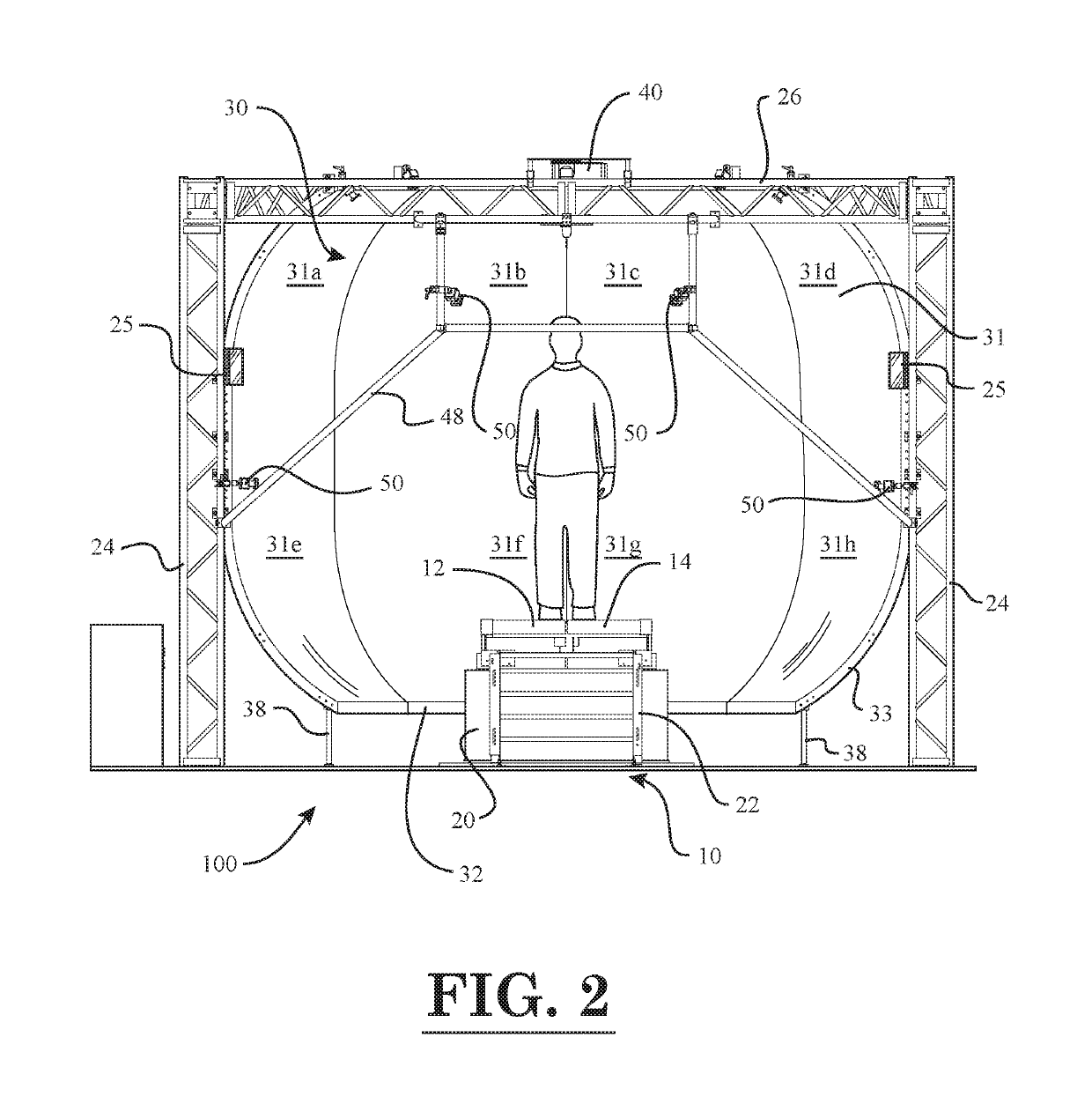 Force measurement system that includes a force measurement assembly, at least one visual display device, and one or more data processing devices