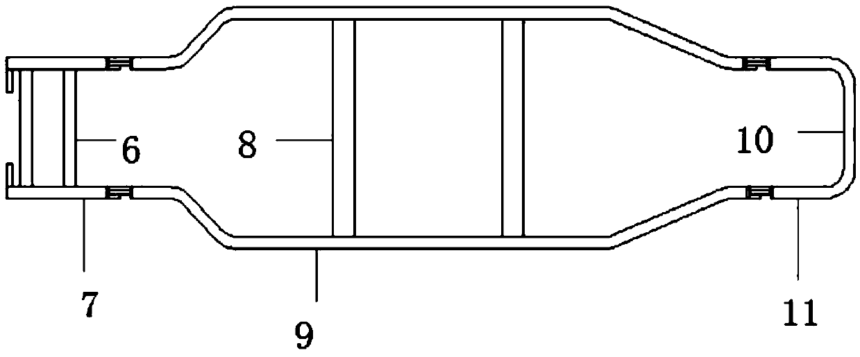 Combined car frame of car