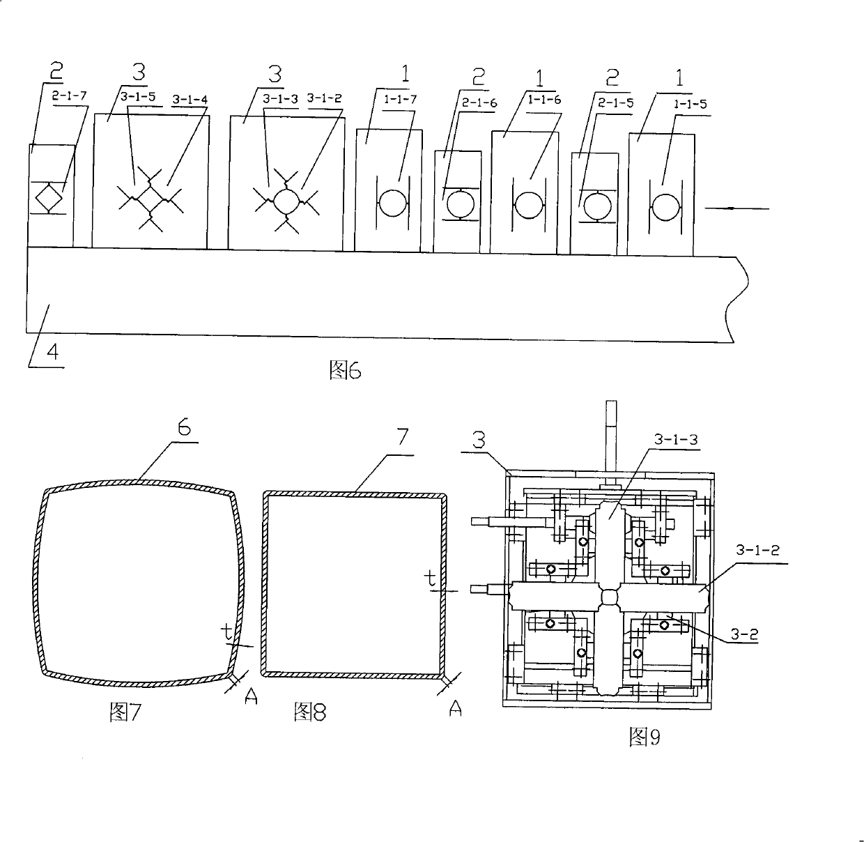 Thin wall non-corrodible steel sharp corner square, rectangular pipe and its production facility