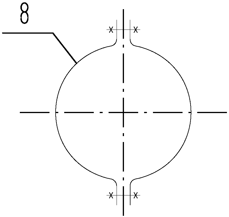 Simple assembling and disassembling device for vertical straight arm flange connecting equipment