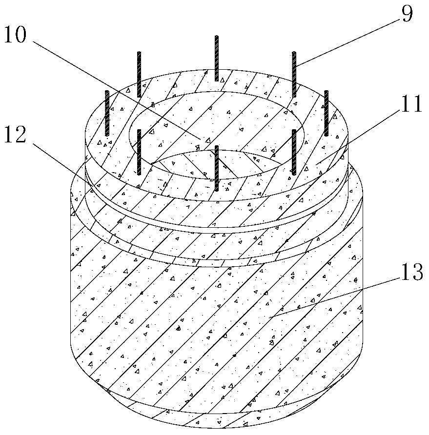 Prestressed pipe pile coated with active material pile body and construction method