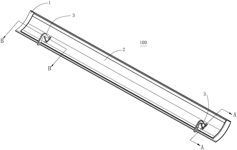 Air deflector component and air conditioner provided with same