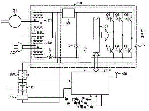 Refrigeration device for a vehicle