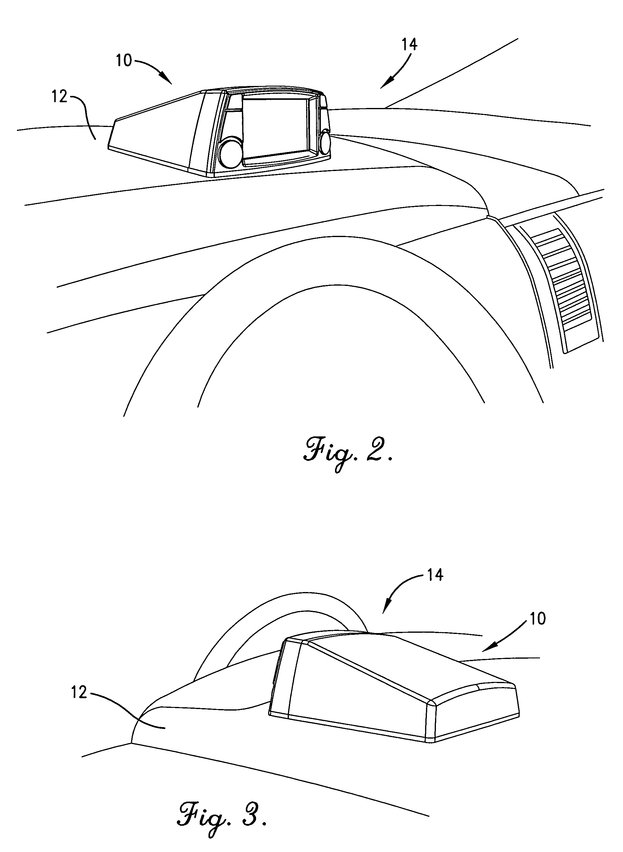 Vehicle dash-mounted navigation device