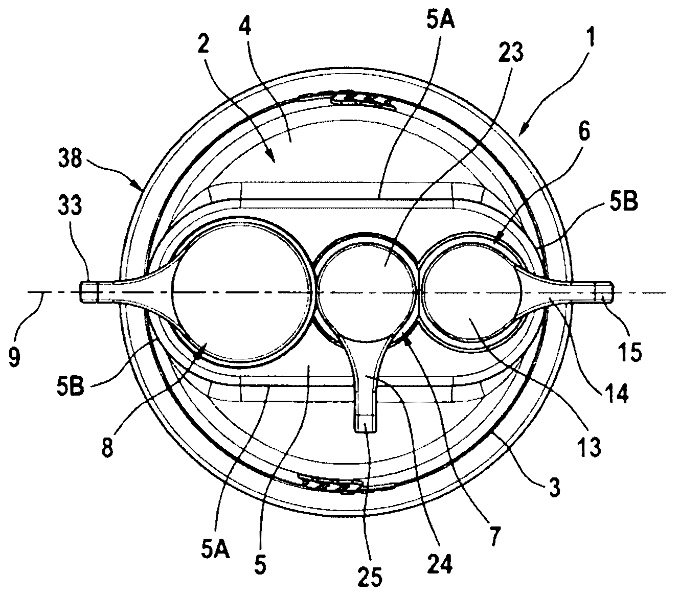 Closures for containers of medical liquids and containers for medical liquids