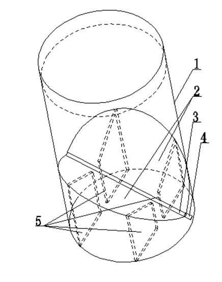 Butterfly-shaped anti-depositing member