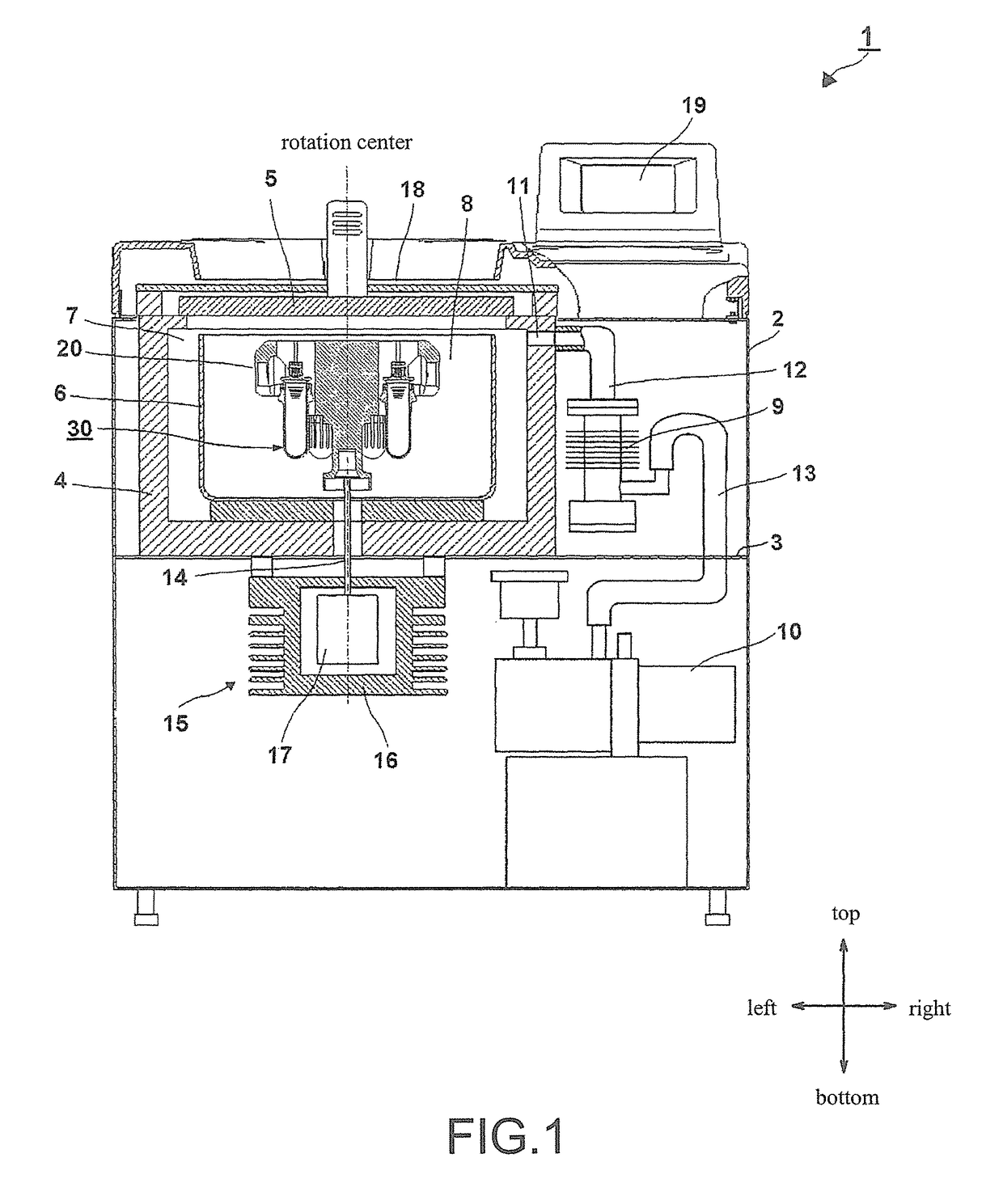 Centrifuge with sample bucket having grooves and swing rotor for the same