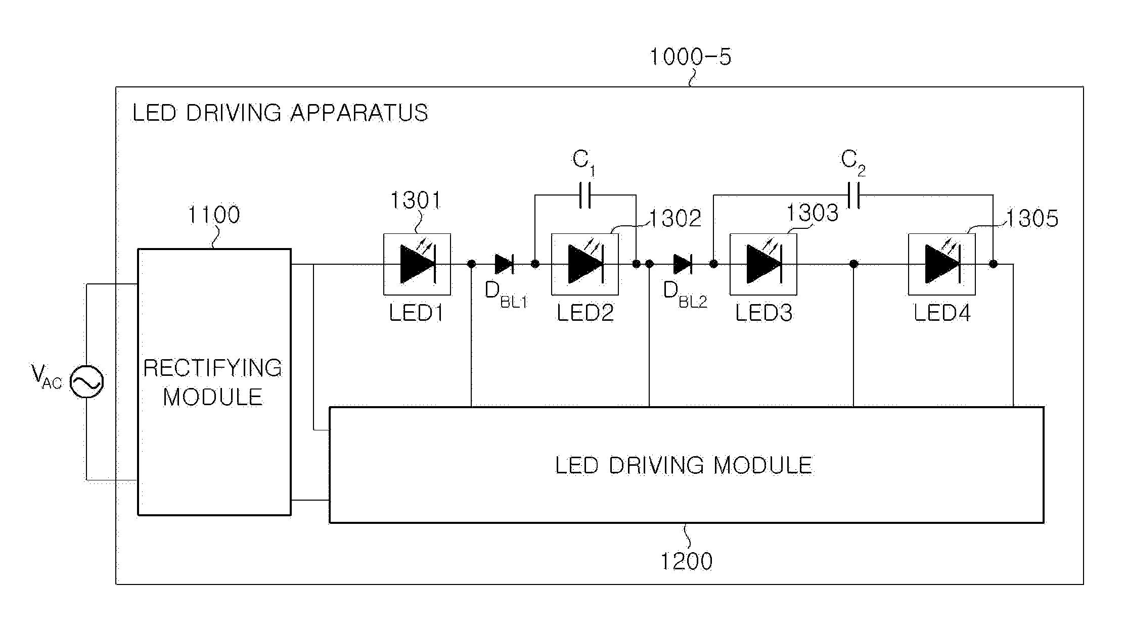 LED driving apparatus and driving method for continuously driving LED