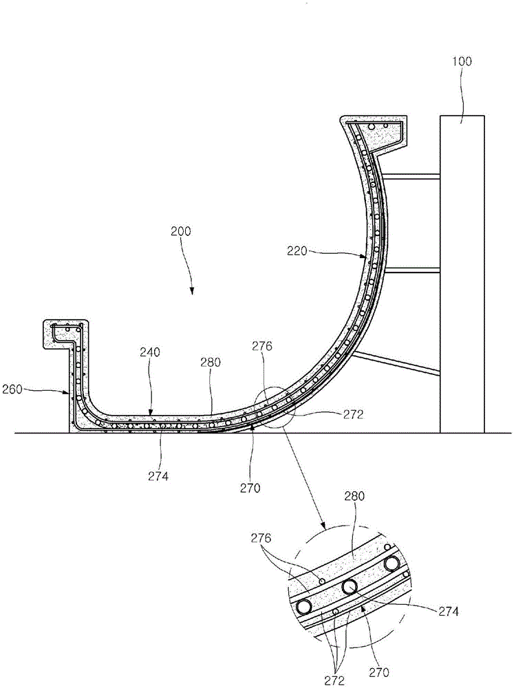 Construction method of bobsled arena using high performance wet shotcrete composition