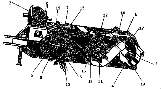 Straw picking filament rubbing device used for furrows and ridges