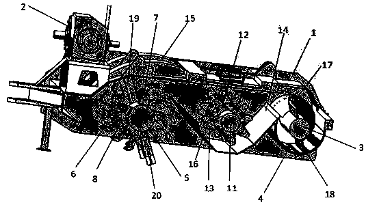 Straw picking filament rubbing device used for furrows and ridges