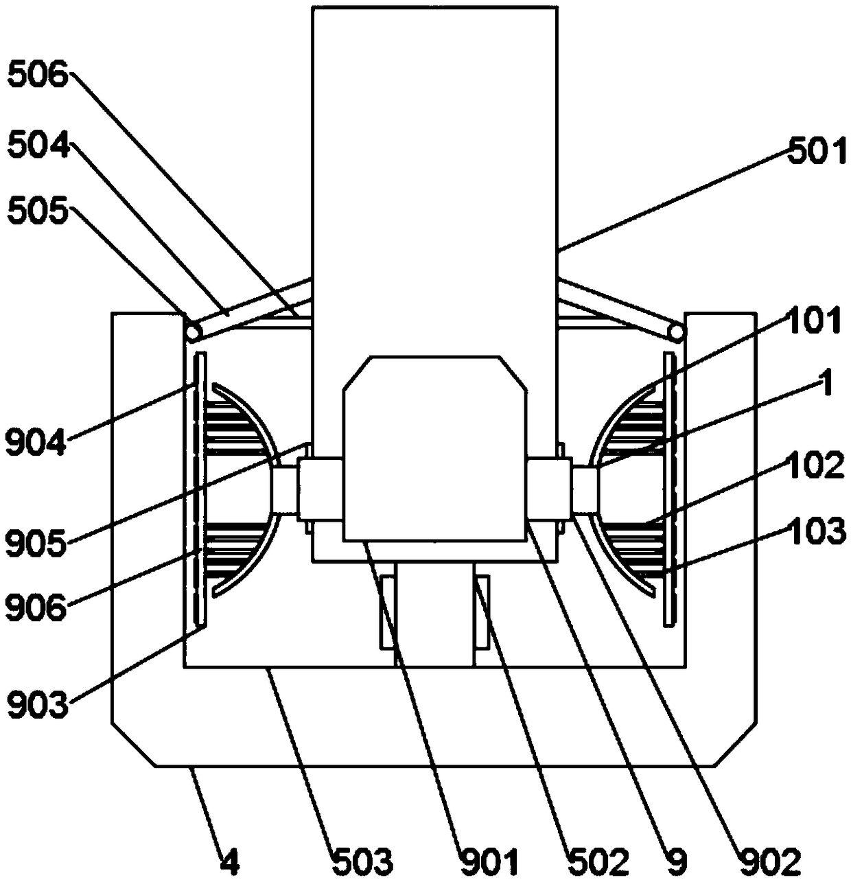 Splitting machine deviation correcting device for machining capacitor metallized thin films