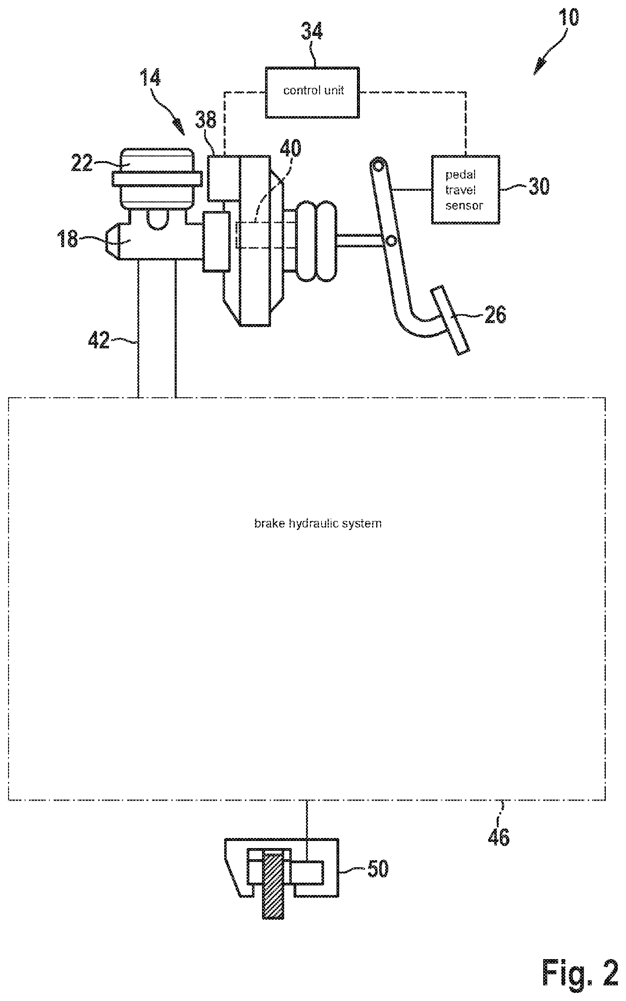 Electromechanical brake pressure generator for a hydraulic braking system of a vehicle and vehicle including an electromechanical brake pressure generator