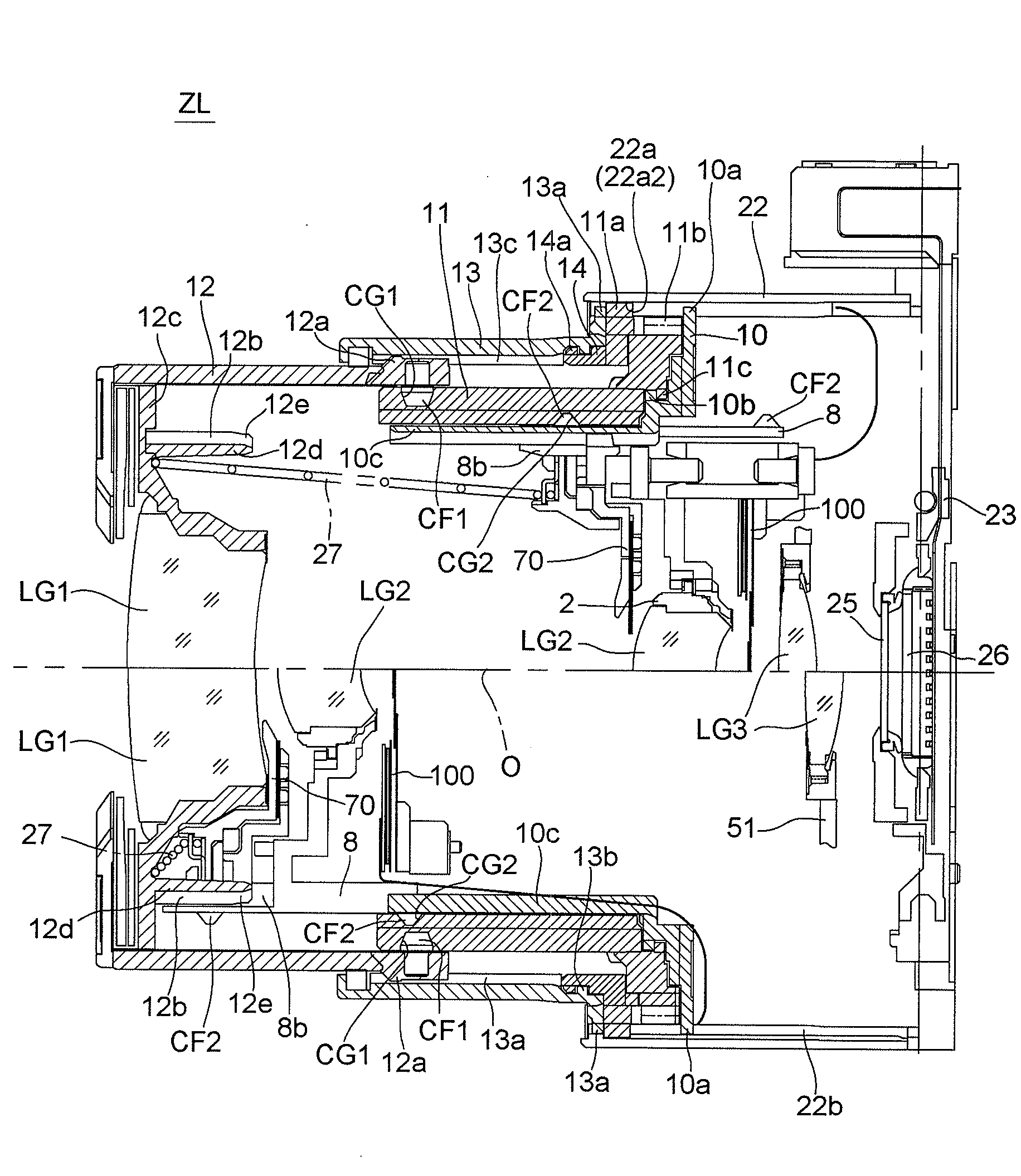 Linear guide mechanism of lens barrel