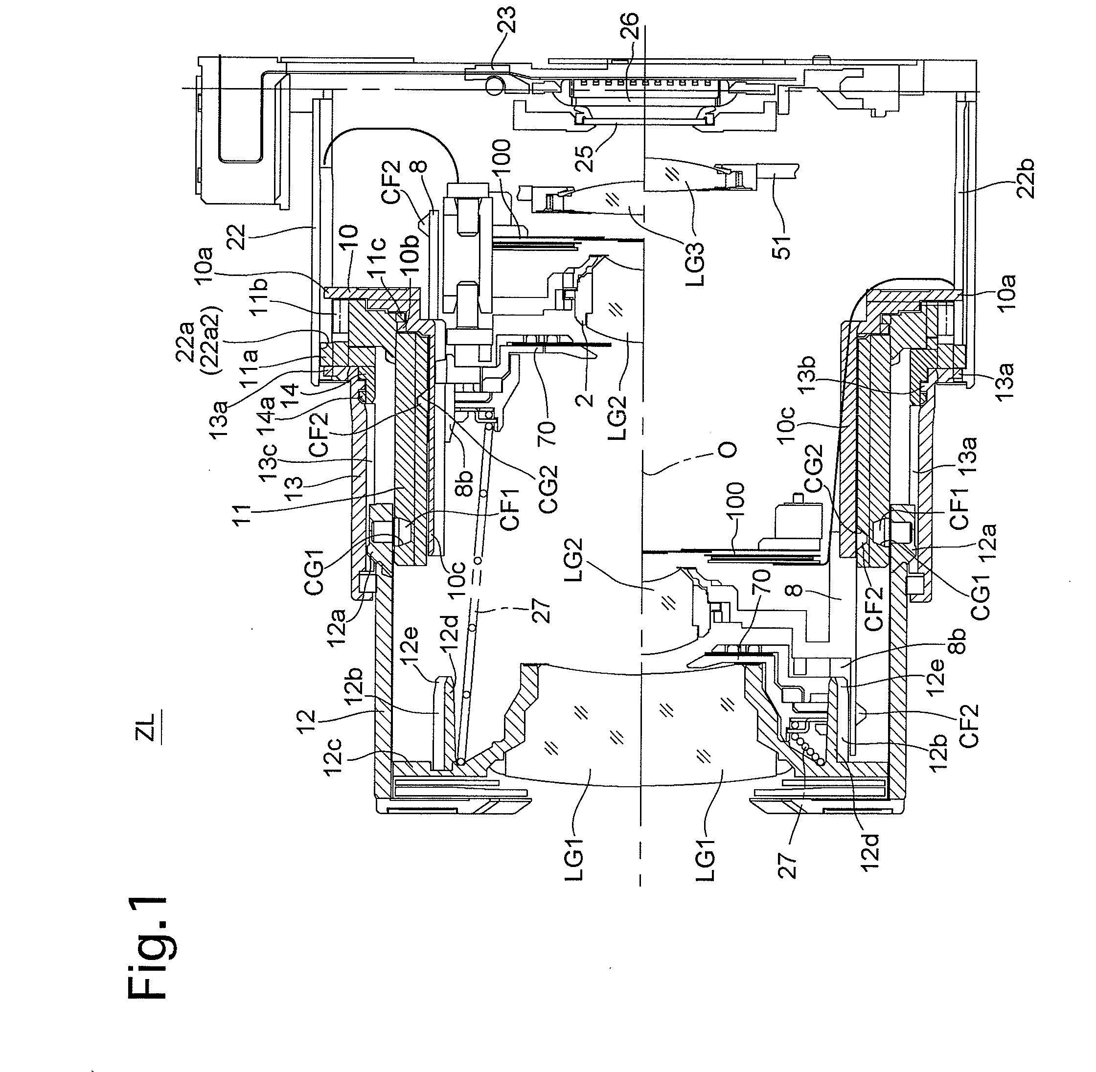 Linear guide mechanism of lens barrel