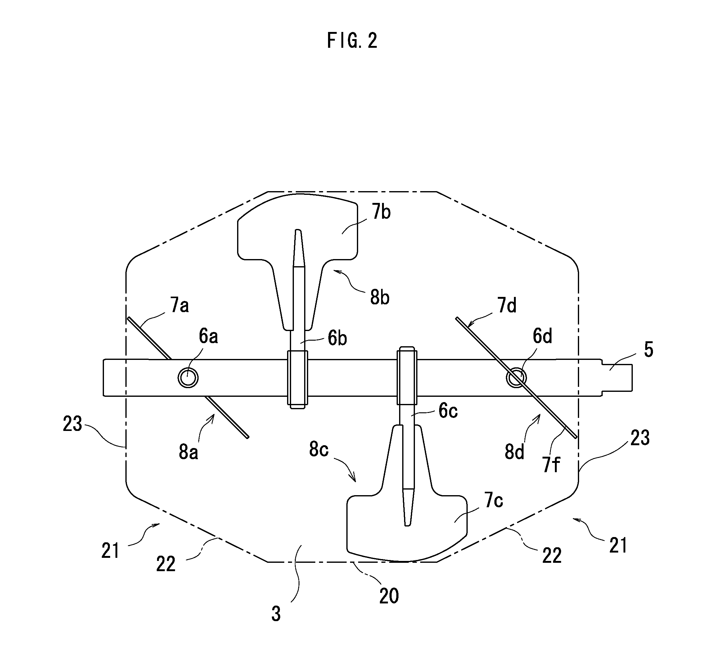 Particulate mixer having paddles of different lengths