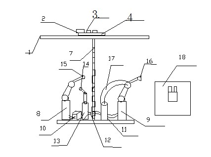 Multifunctional mechanical hand for painting and repairing wall of building