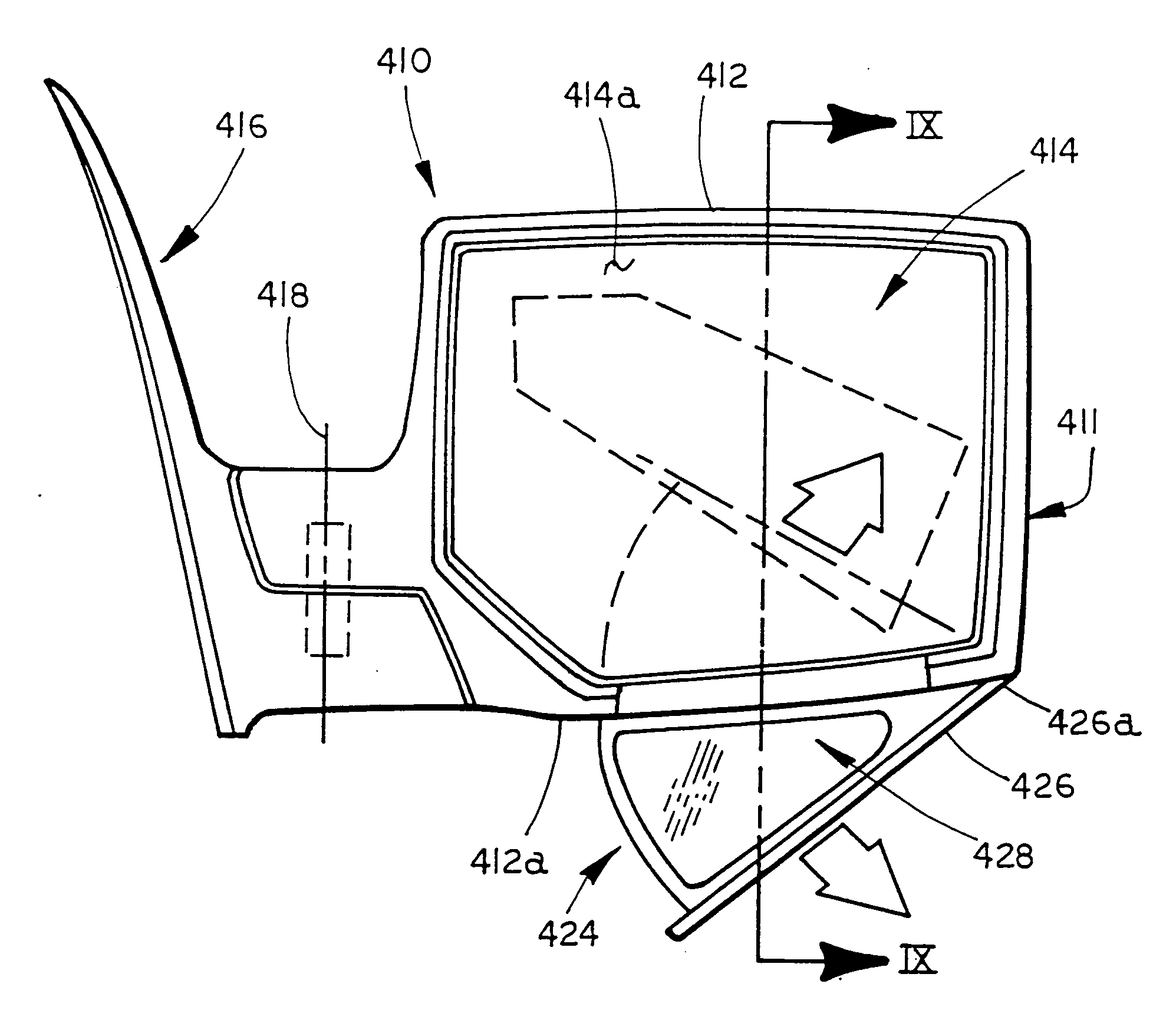 Vehicle exterior rearview mirror assembly