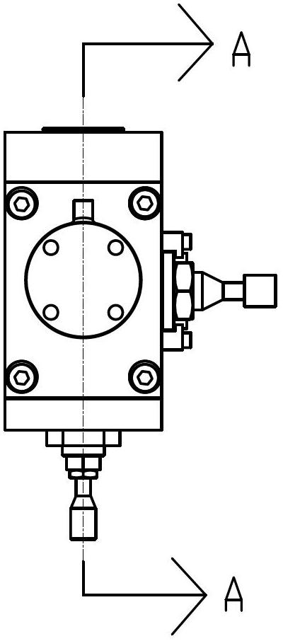 Inclined wedge type grinding head feeding device