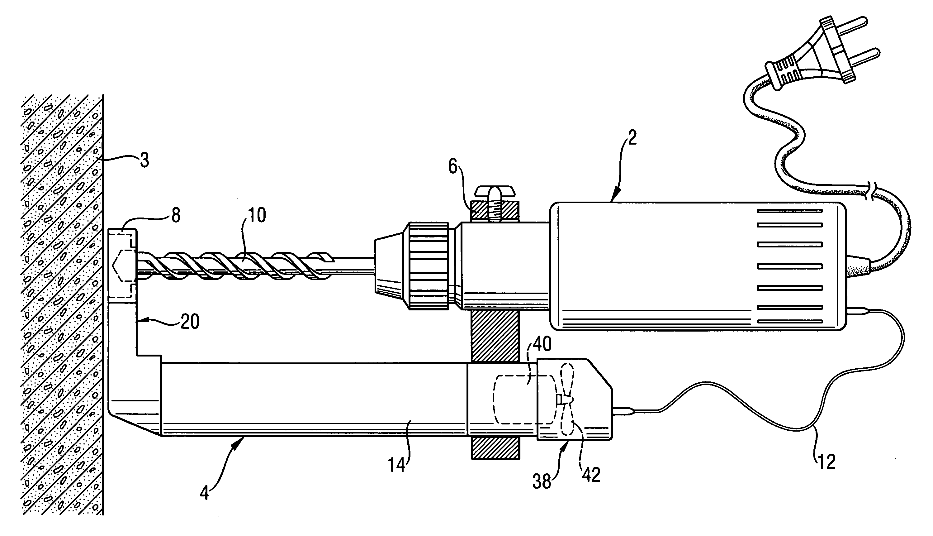 Dust extracting device