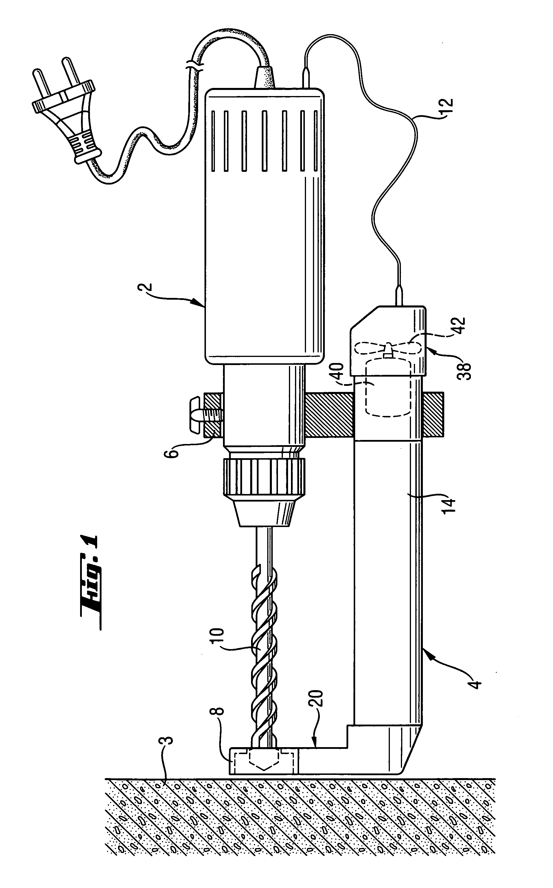 Dust extracting device