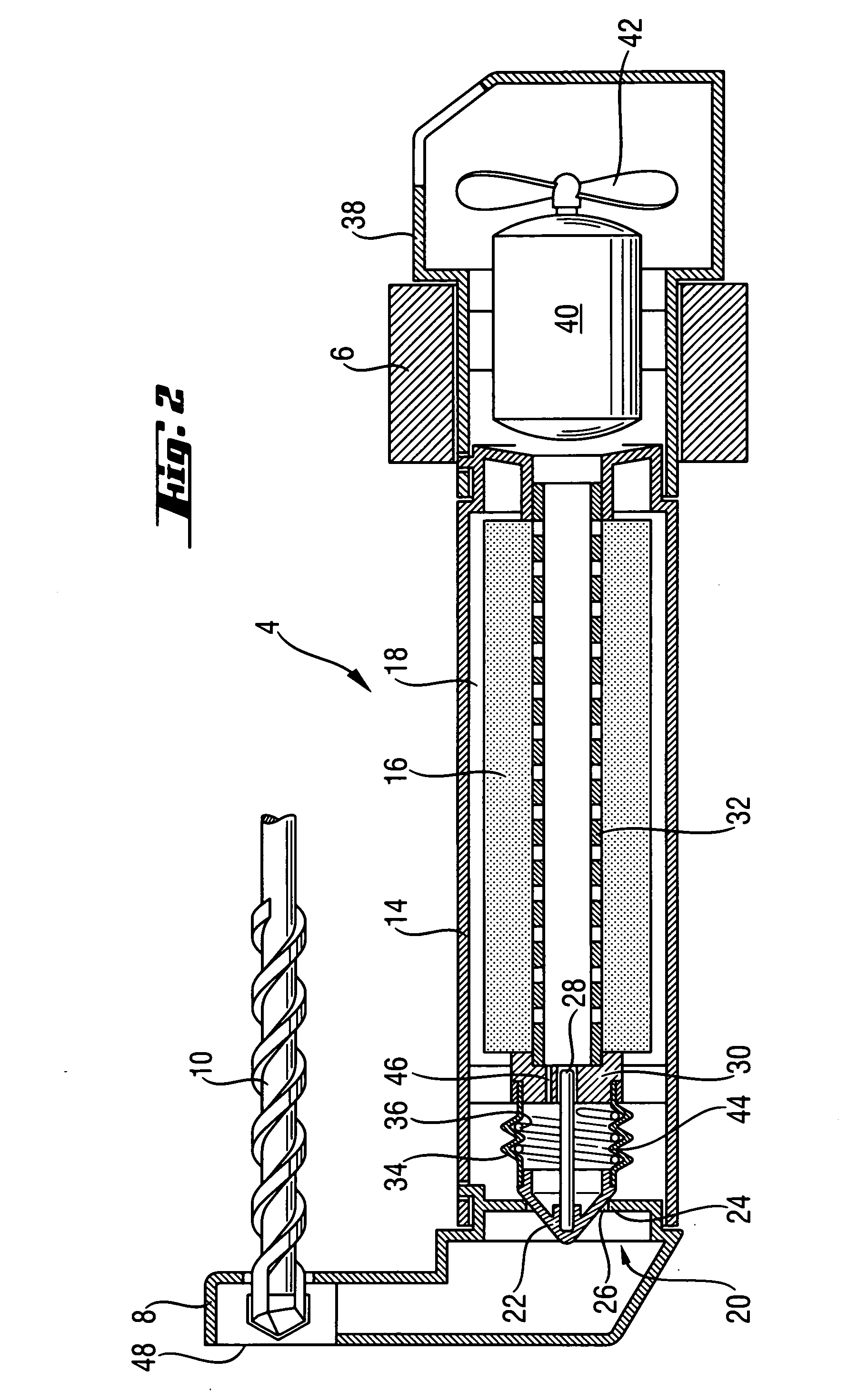 Dust extracting device