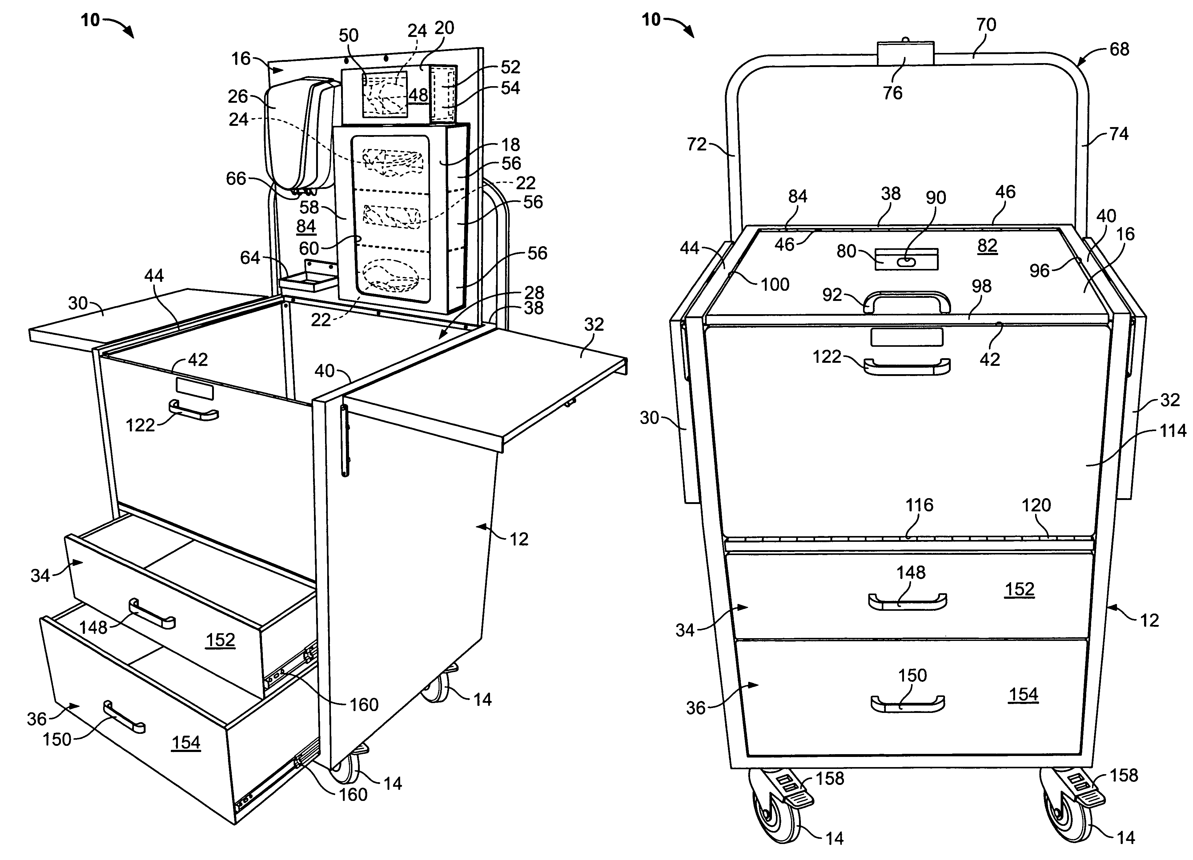 Station for transporting and dispensing supplies