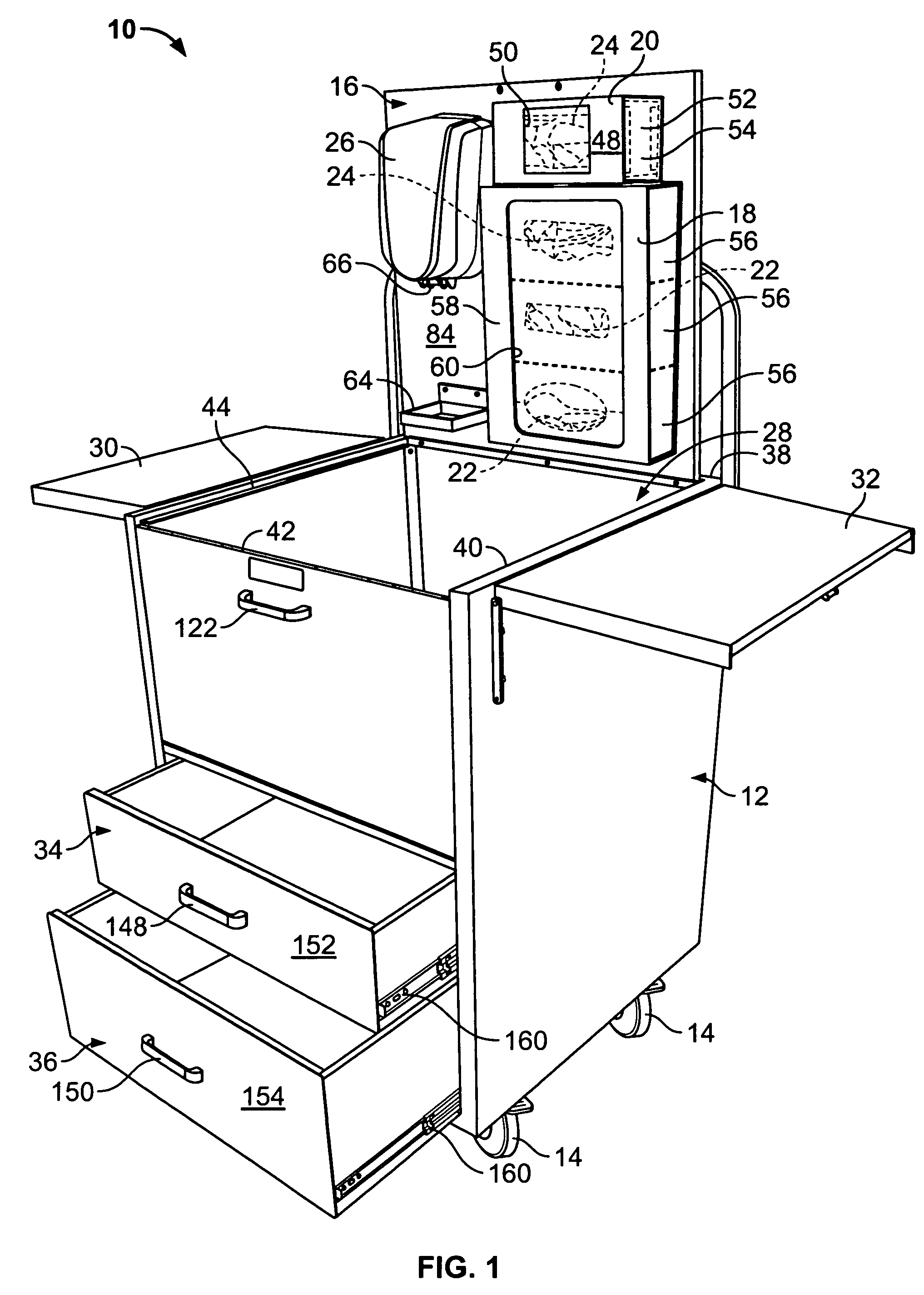 Station for transporting and dispensing supplies