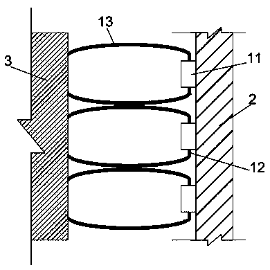 Anti-collision structure of outer side guardrail of sharp turn lane