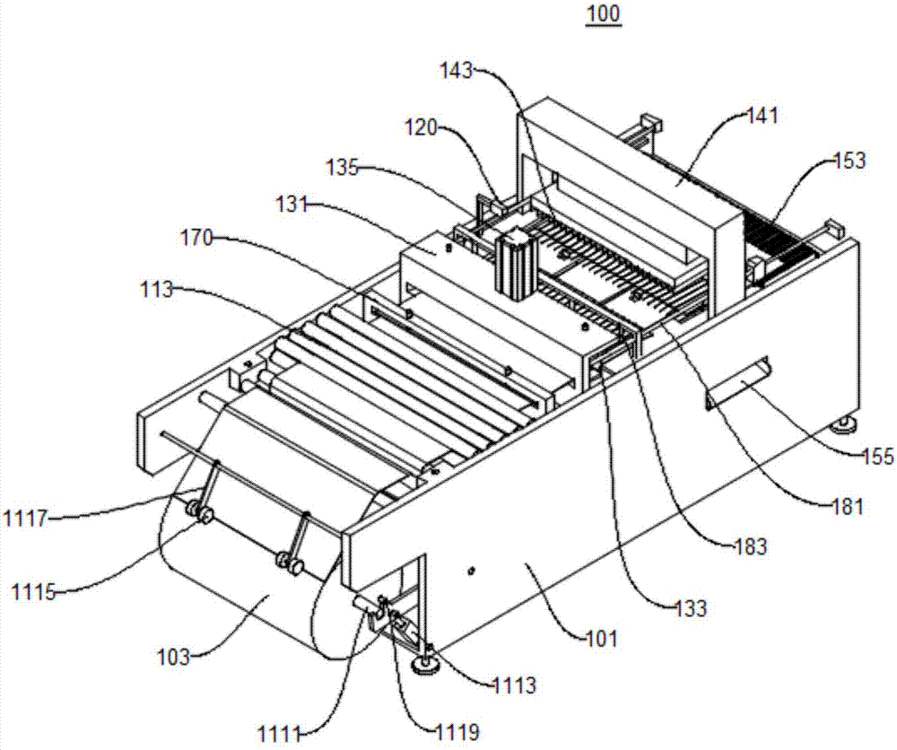 Film battery cutting device, film battery cutting system and method