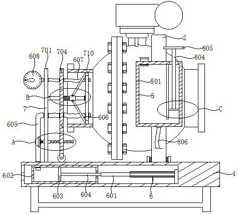 Efficient leakage-proof detection device for encryption ball valve production and manufacturing