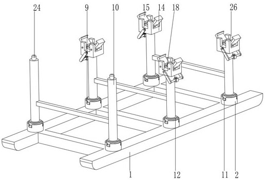 A skid for conveying roller bed for vehicle production