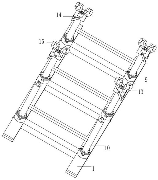 A skid for conveying roller bed for vehicle production