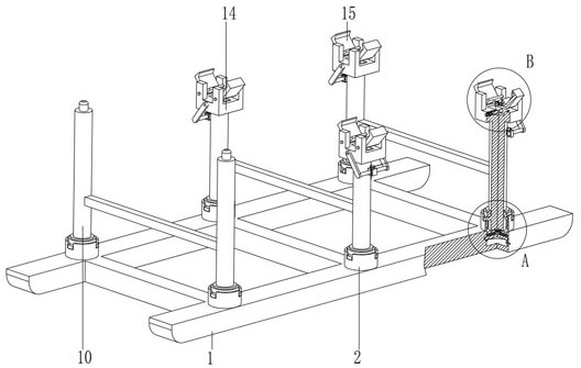 A skid for conveying roller bed for vehicle production