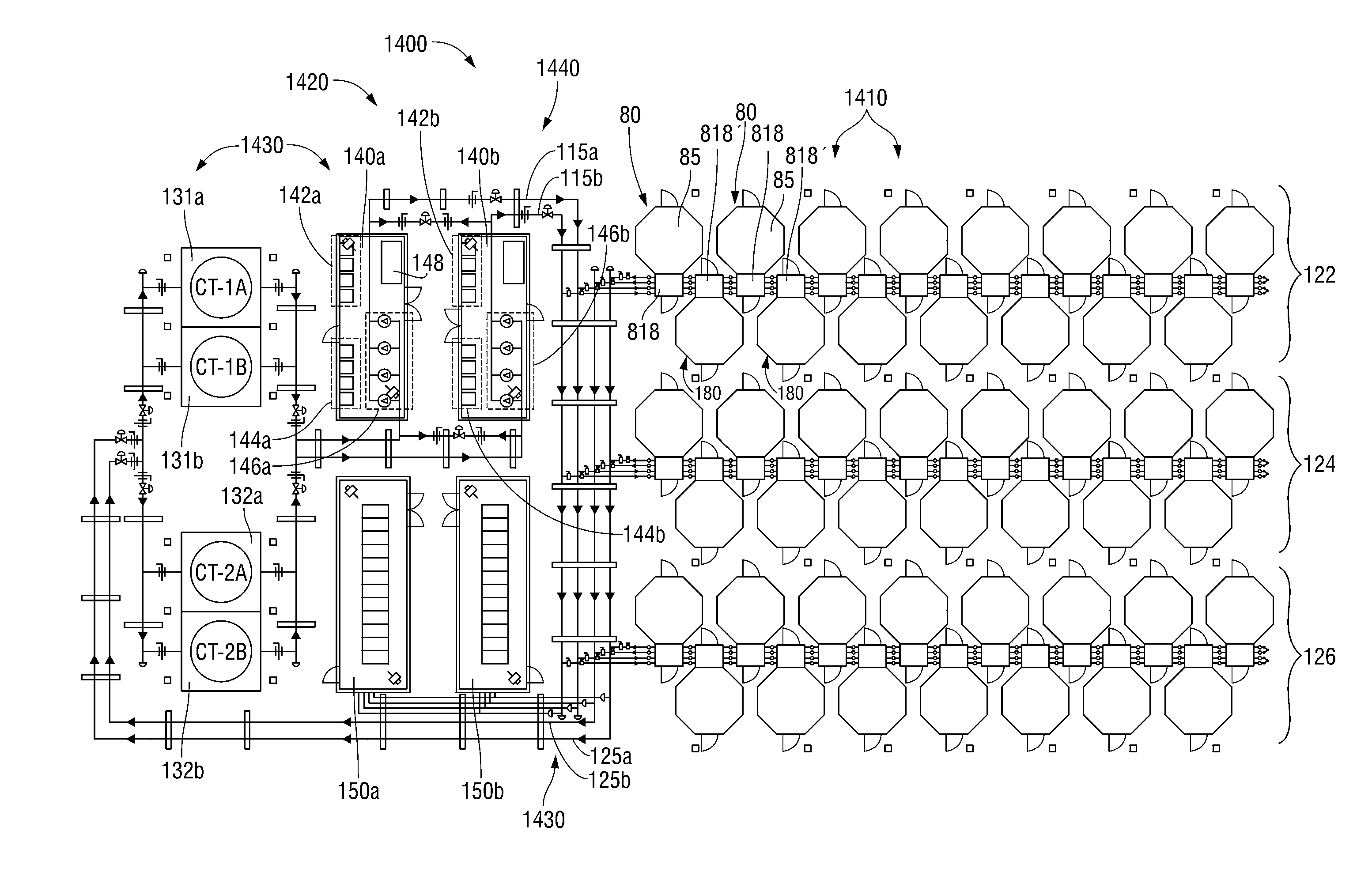 Space-saving high-density modular data systems and energy-efficient cooling systems