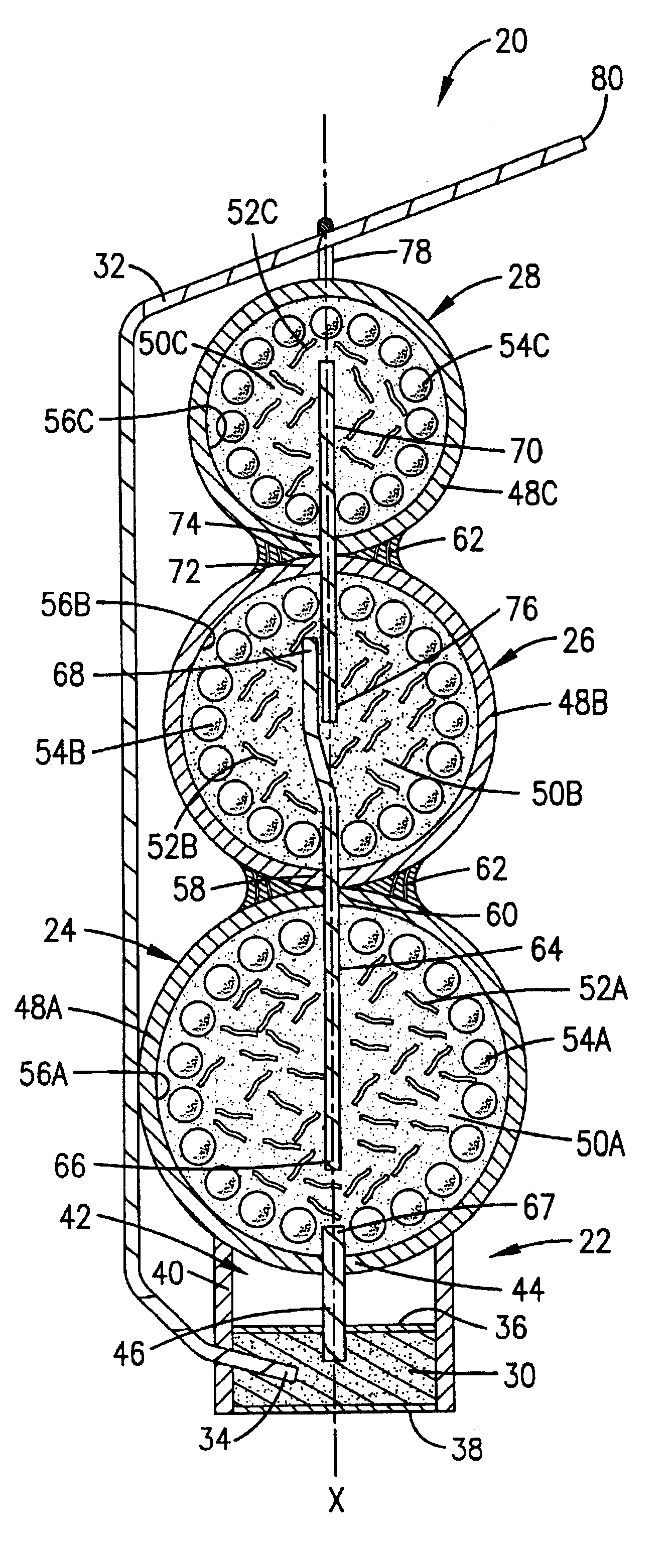 Multiple effect pyrotechnic shell