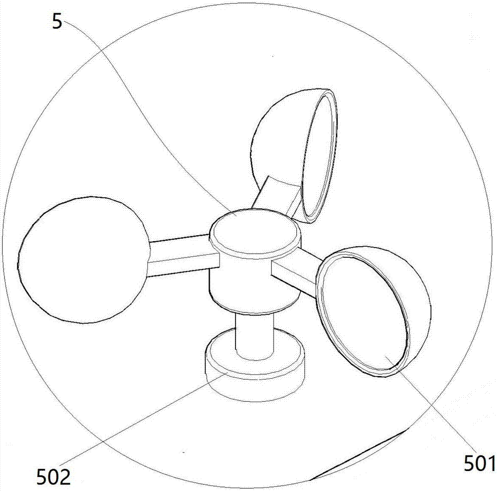 Roof unpowered fan set for livestock-raising pigsty