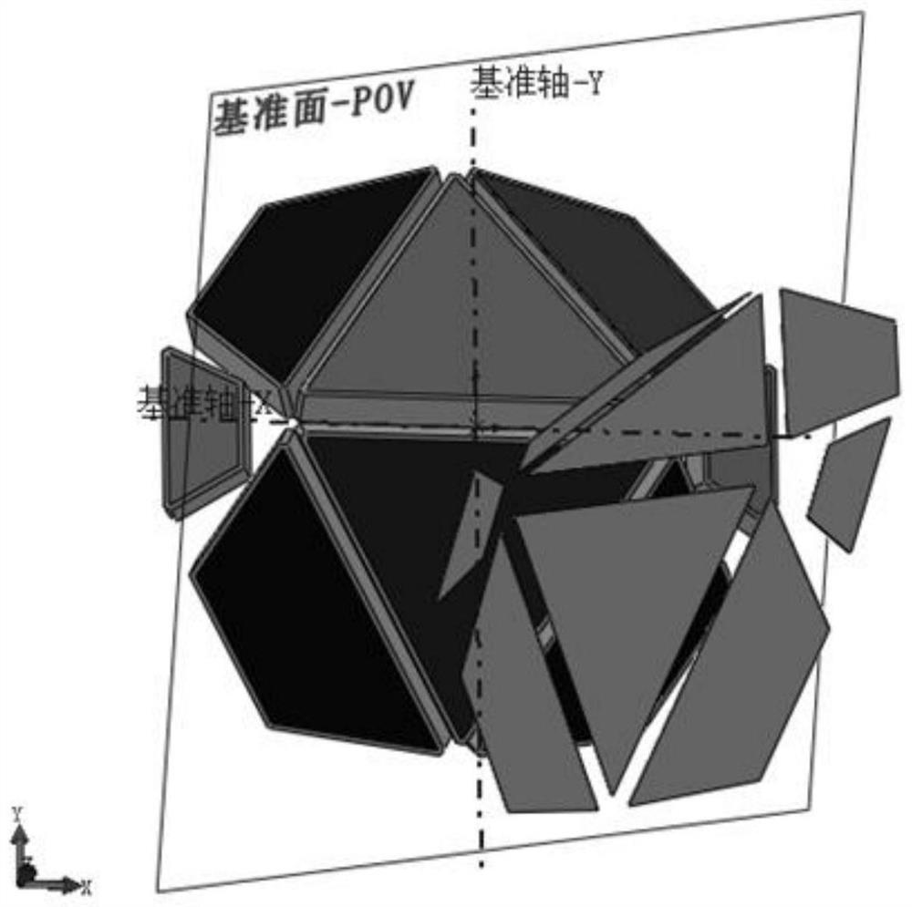 A projection area analysis method for rendezvous and docking lidar cooperative targets